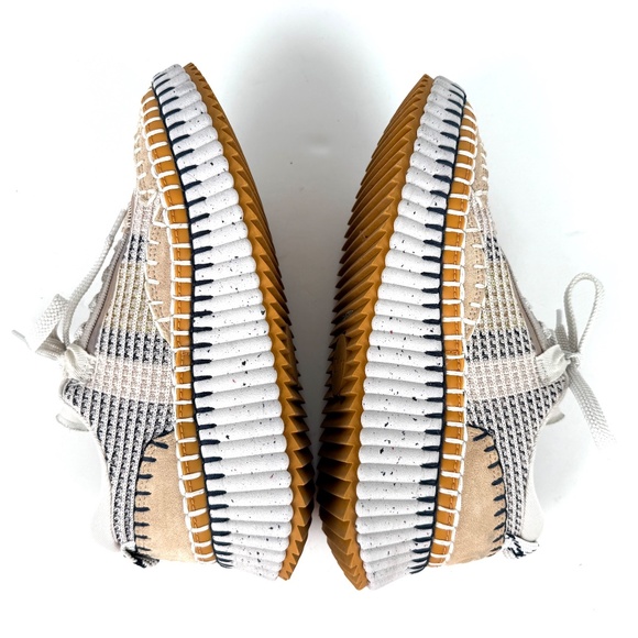 CHLOE Nama Stitch Walking Beige Biscotti Sneakers 38, 7.5 - Picture 10 of 13